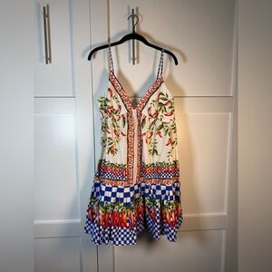 FARM Rio Tropical Leaf Print Dress